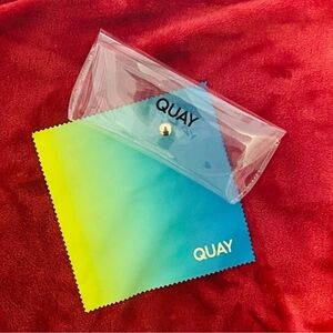 🌈4/$25 Quay Australia Clear Case with Gradient Cloth New!
